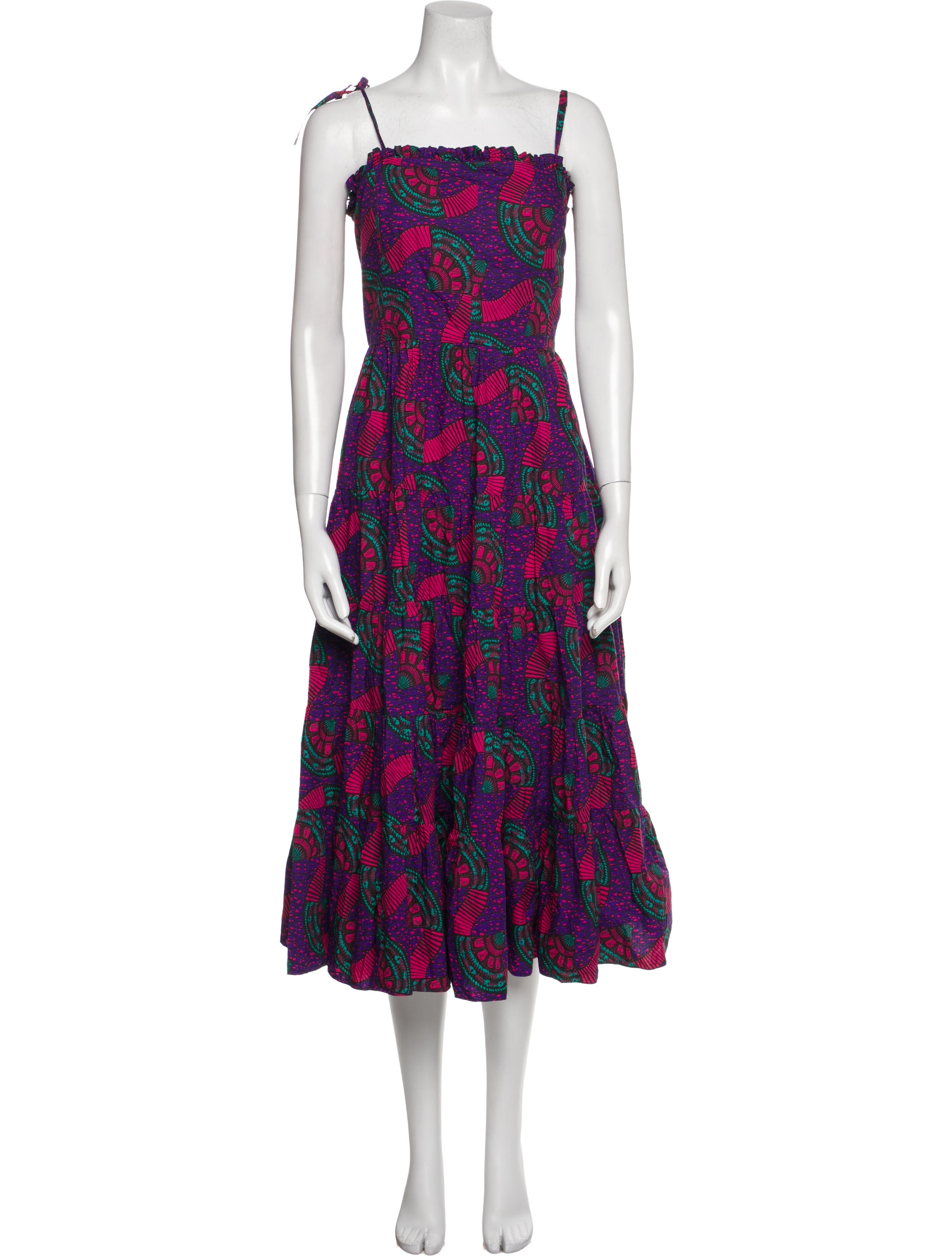 Ulla Johnson Floral Print Midi Length Dress