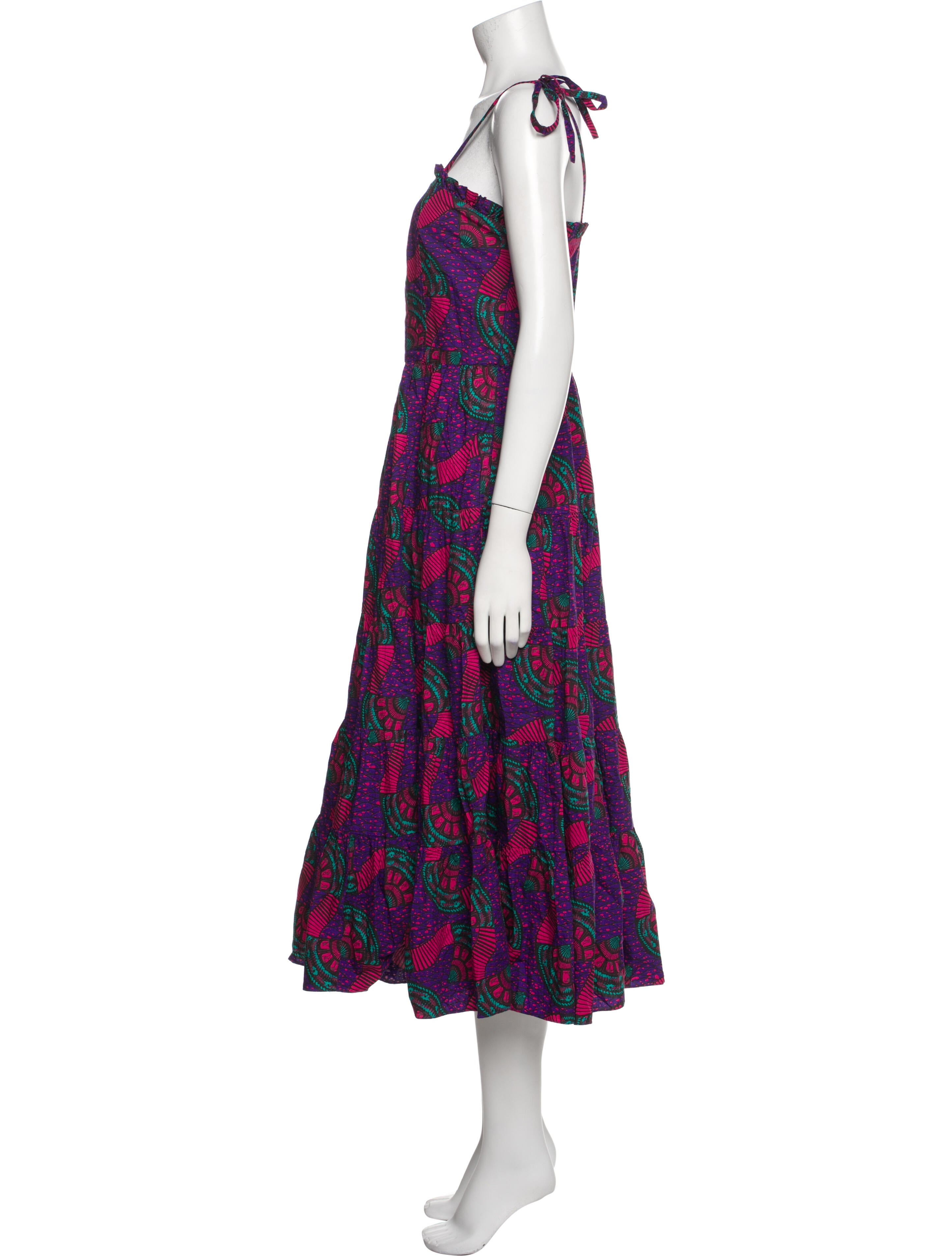 Ulla Johnson Floral Print Midi Length Dress