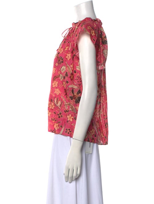 Ulla Johnson Floral Print V-Neck Top