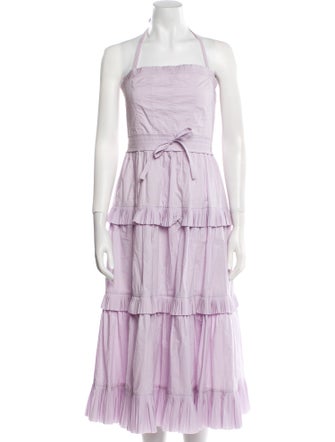 Ulla Johnson Square Neckline Midi Length Dress