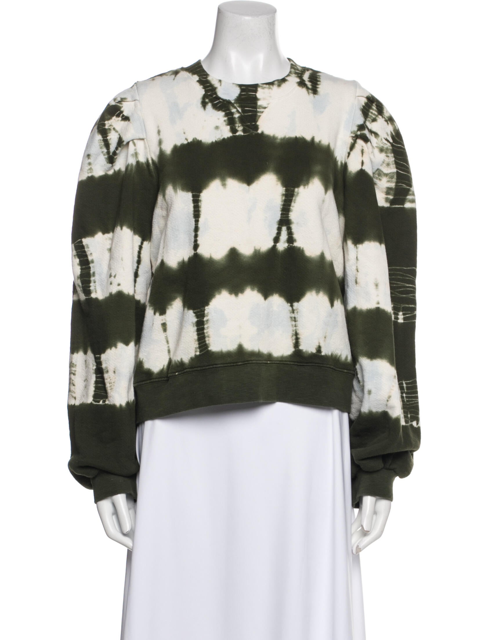 Ulla Johnson Tie-Dye Print Crew Neck Sweatshirt
