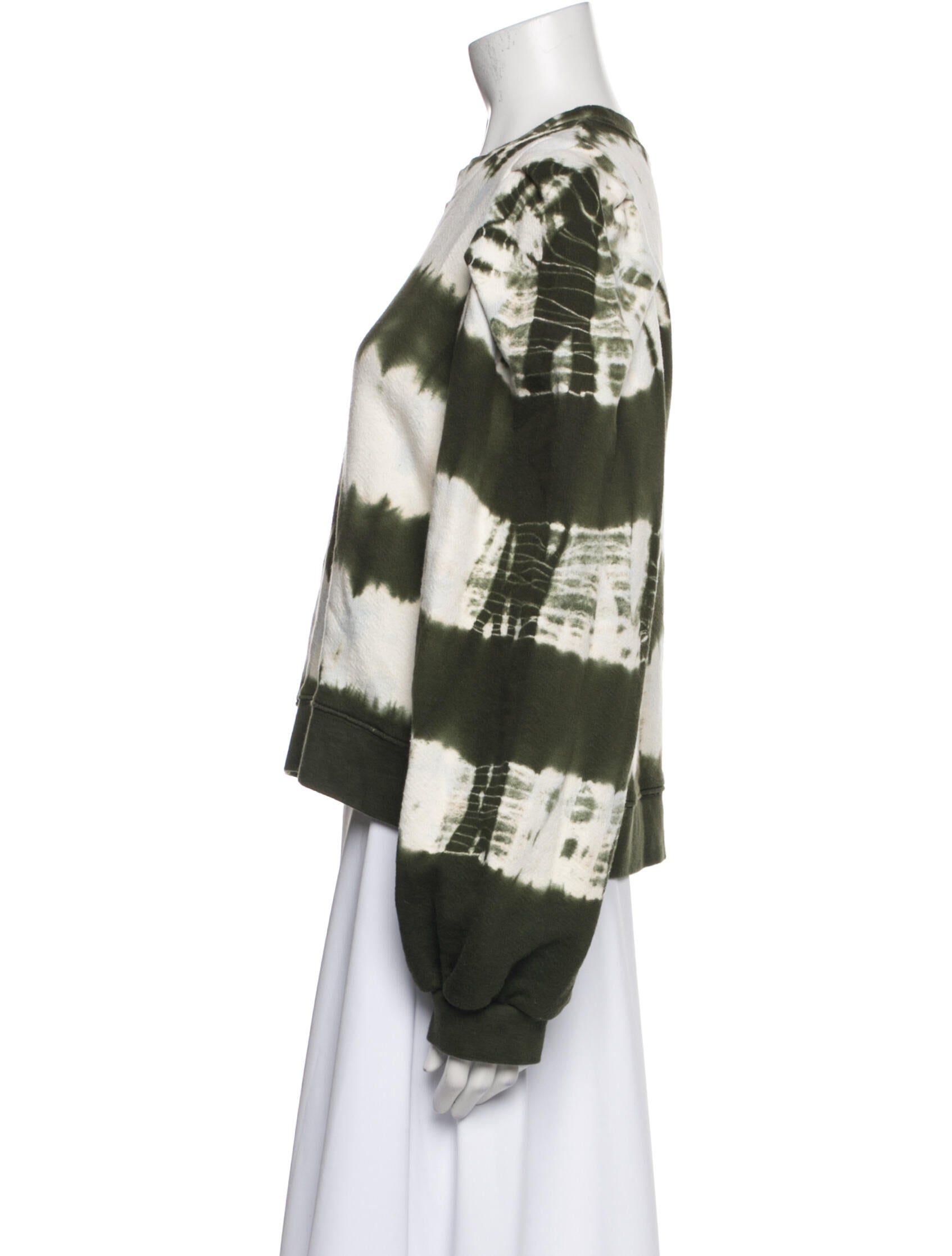 Ulla Johnson Tie-Dye Print Crew Neck Sweatshirt