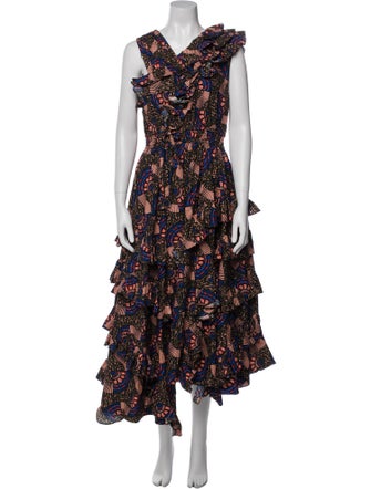 Ulla Johnson Floral Print Long Dress