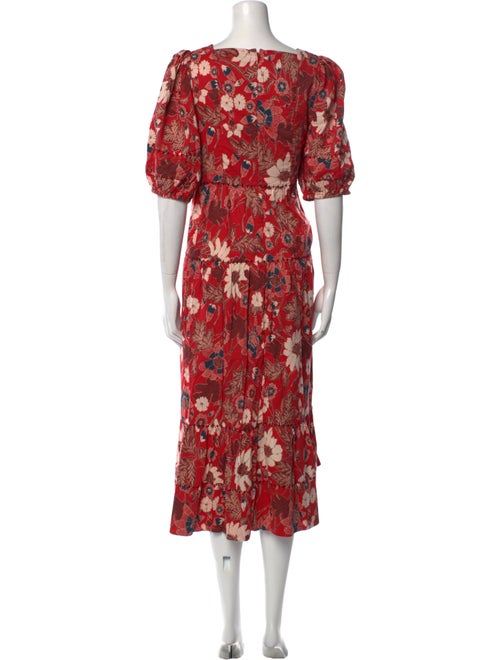 Ulla Johnson Floral Print Midi Length Dress