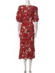Ulla Johnson Floral Print Midi Length Dress