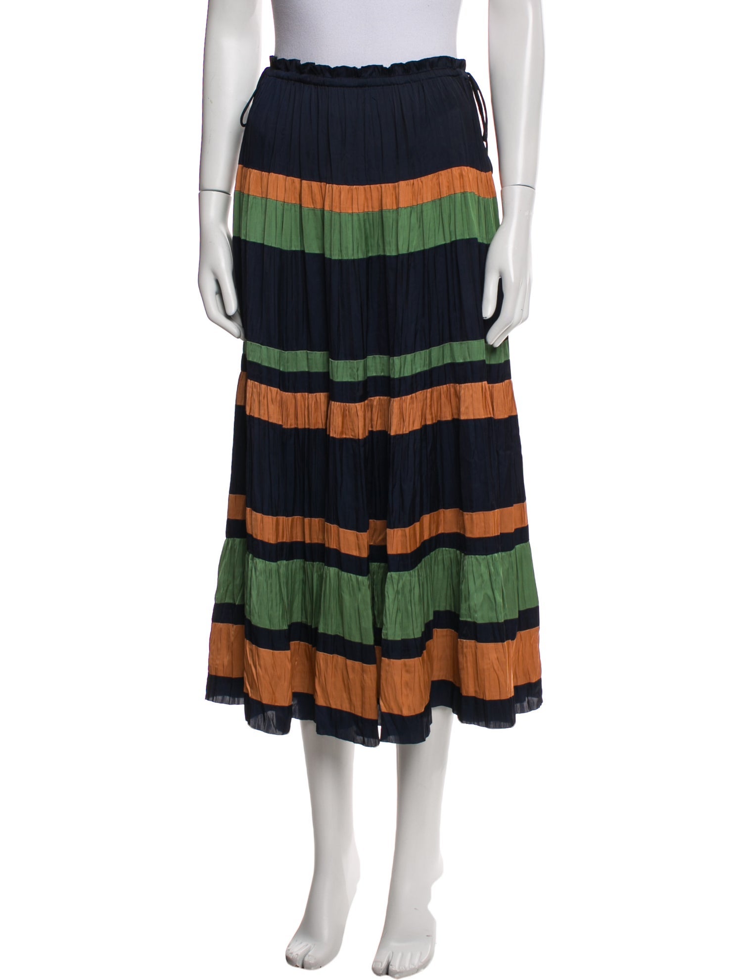 Ulla Johnson Striped Midi Length Skirt