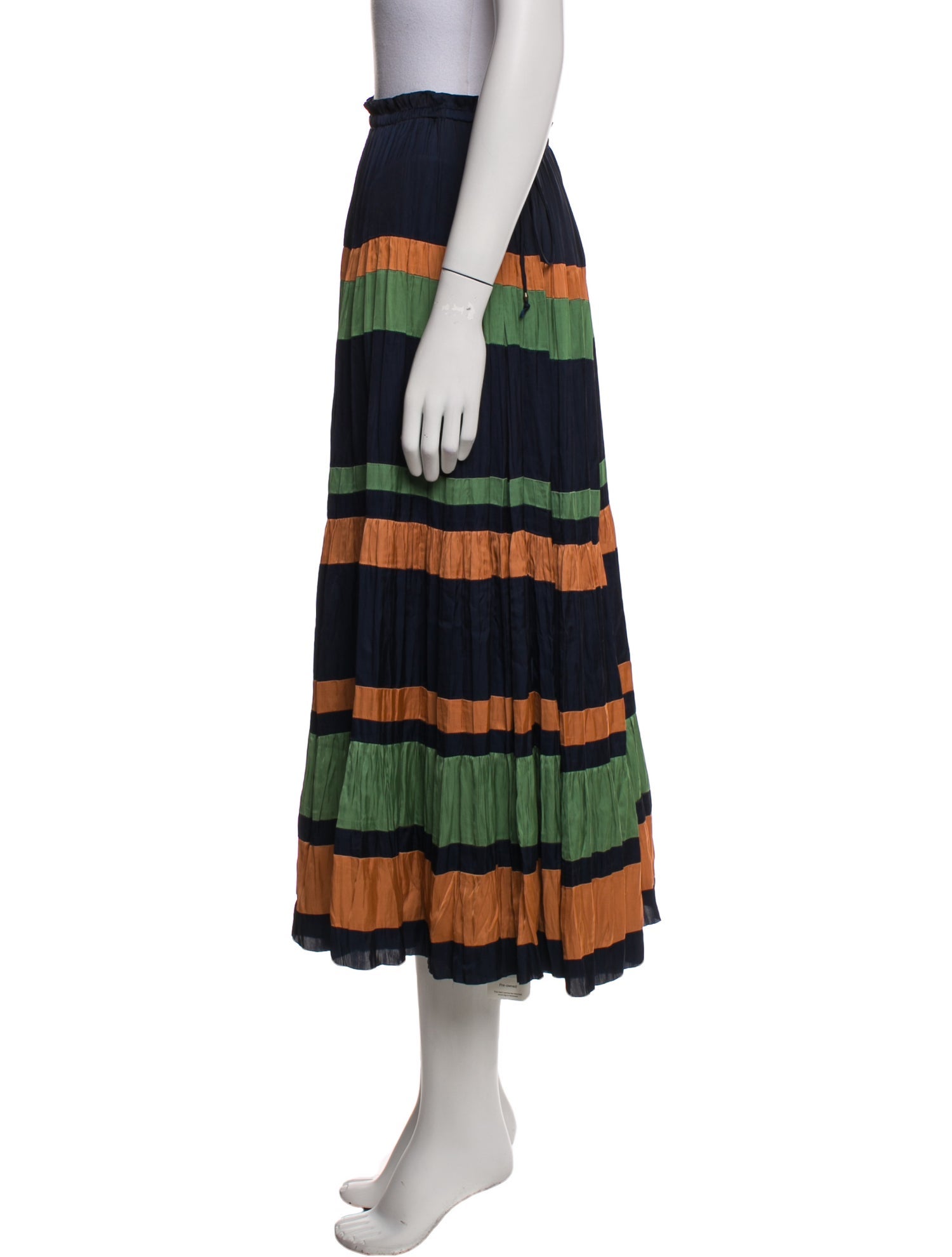 Ulla Johnson Striped Midi Length Skirt