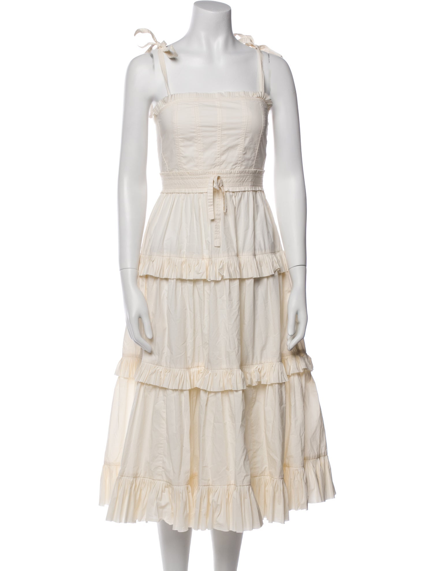 Ulla Johnson Square Neckline Knee-Length Dress