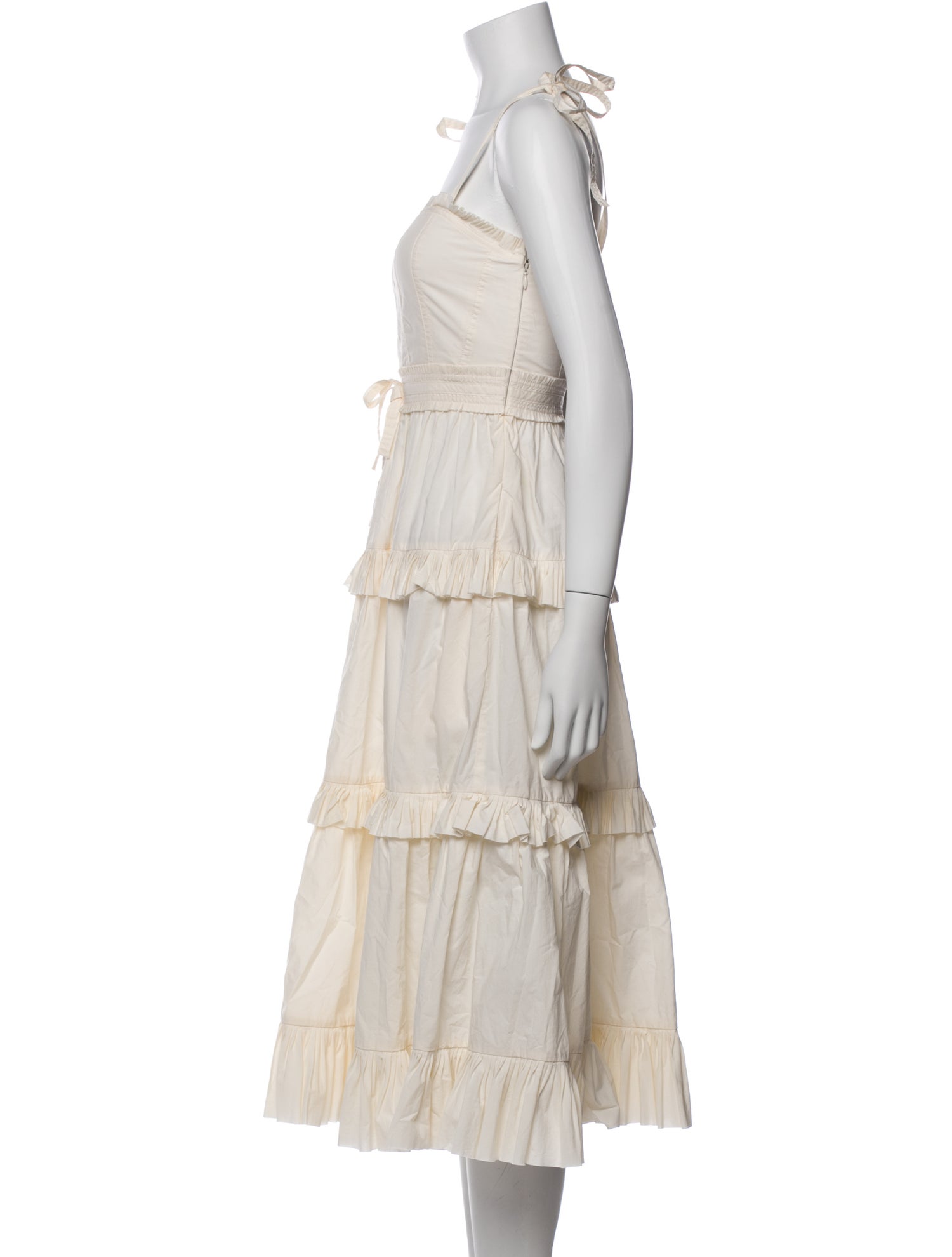 Ulla Johnson Square Neckline Knee-Length Dress