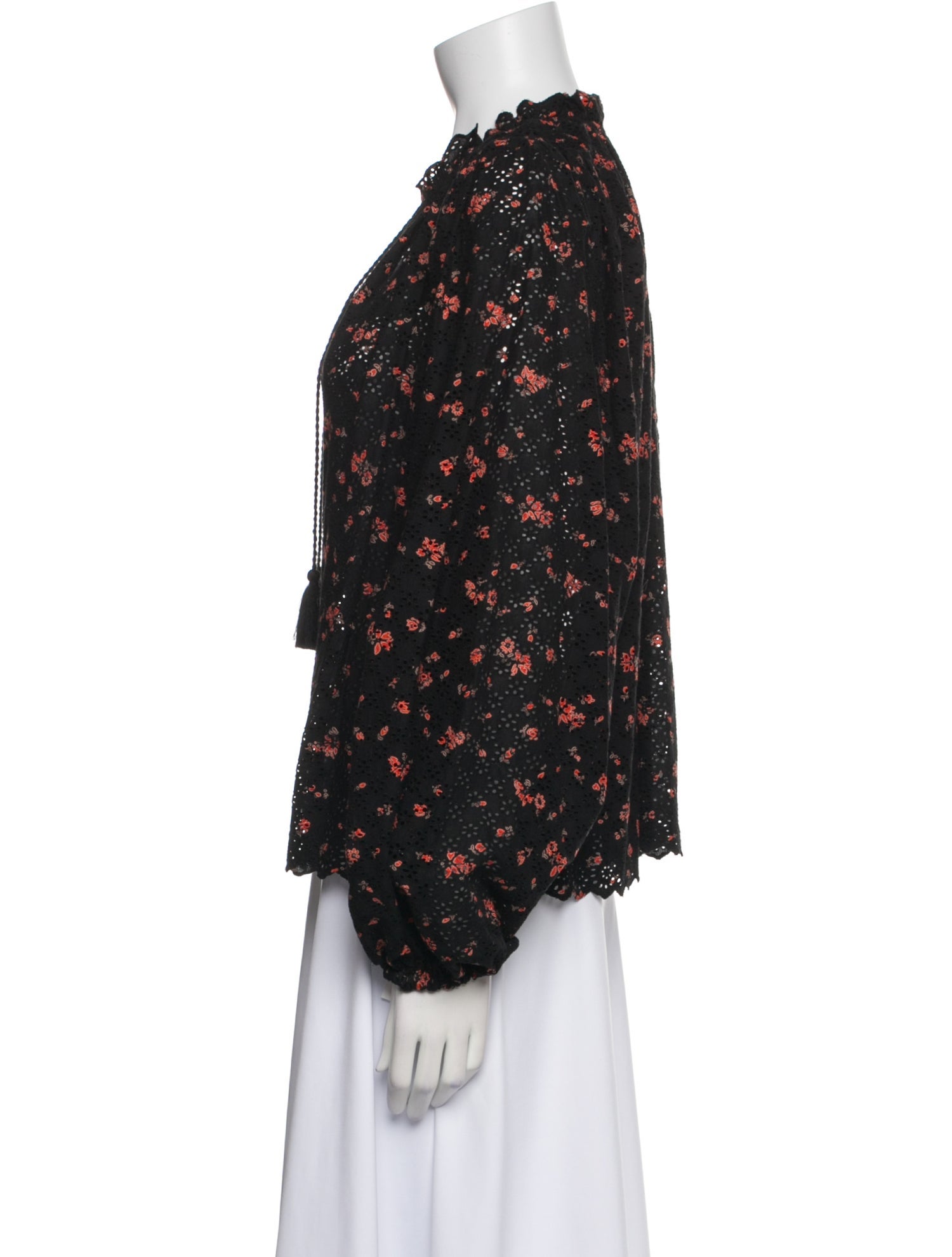 Ulla Johnson Floral Print V-Neck Blouse