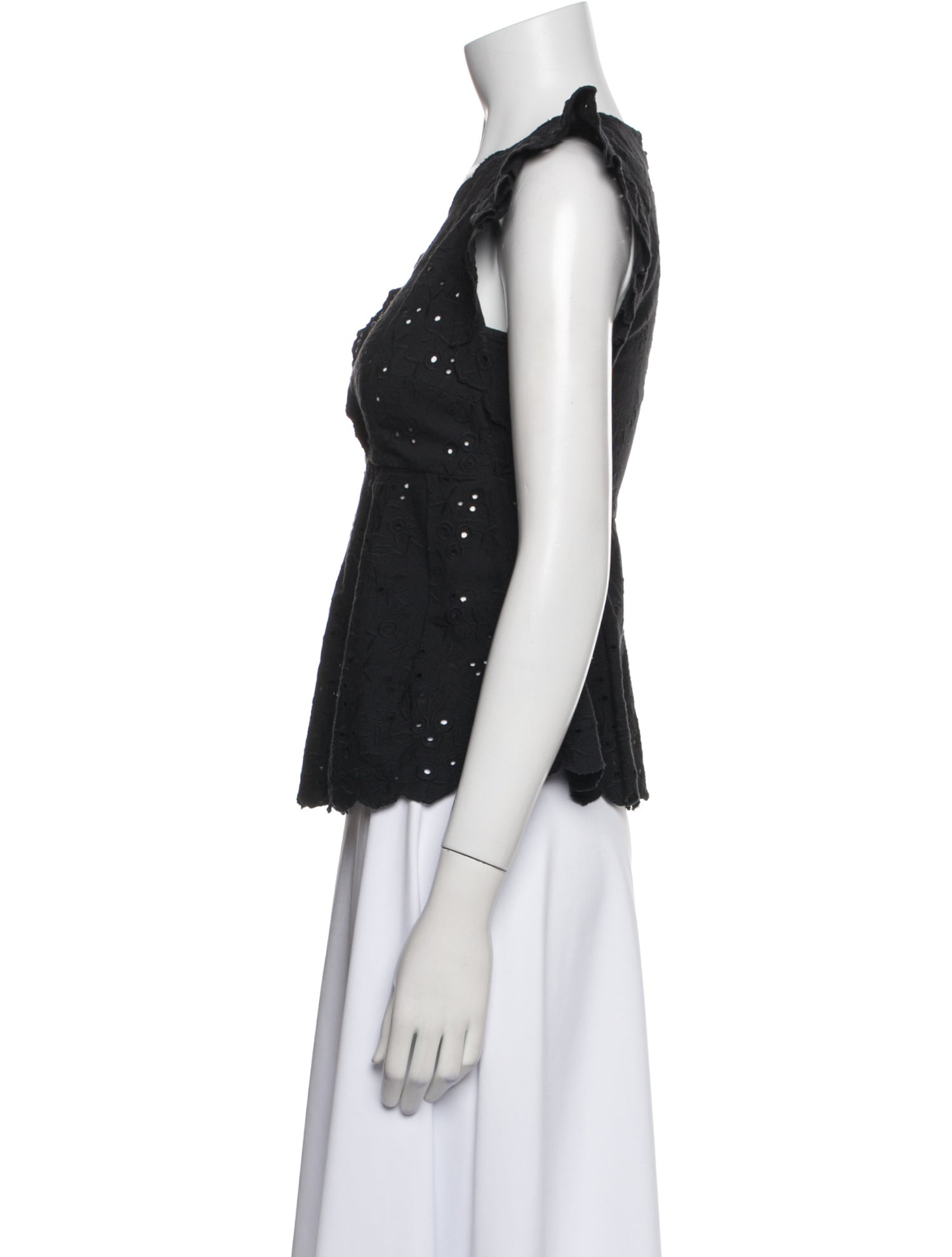 Ulla Johnson V-Neck Short Sleeve Blouse