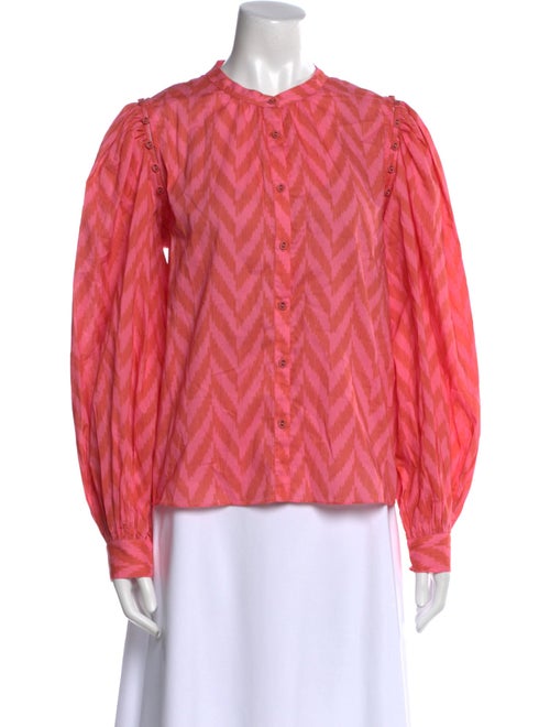 Ulla Johnson Printed Mock Neck Blouse