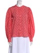 Ulla Johnson Printed Mock Neck Blouse