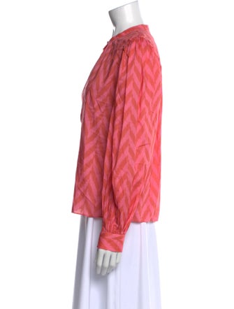 Ulla Johnson Printed Mock Neck Blouse