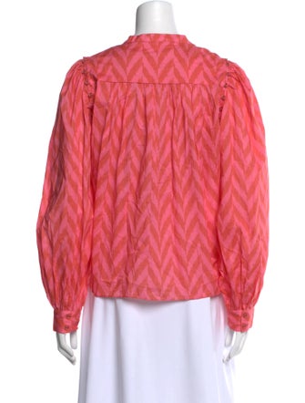 Ulla Johnson Printed Mock Neck Blouse
