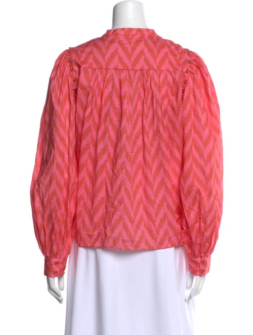 Ulla Johnson Printed Mock Neck Blouse