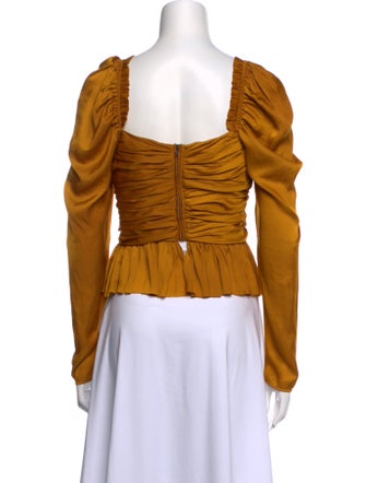 Ulla Johnson Square Neckline Long Sleeve Blouse