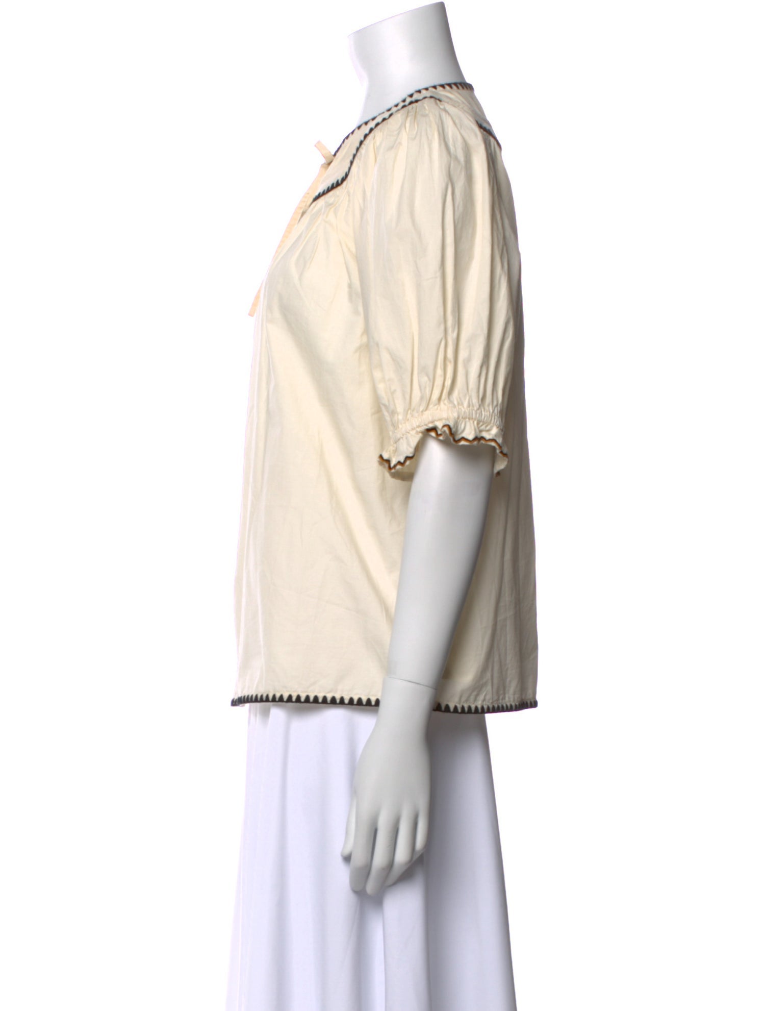 Ulla Johnson Crew Neck Three-Quarter Sleeve Blouse w/ Tags