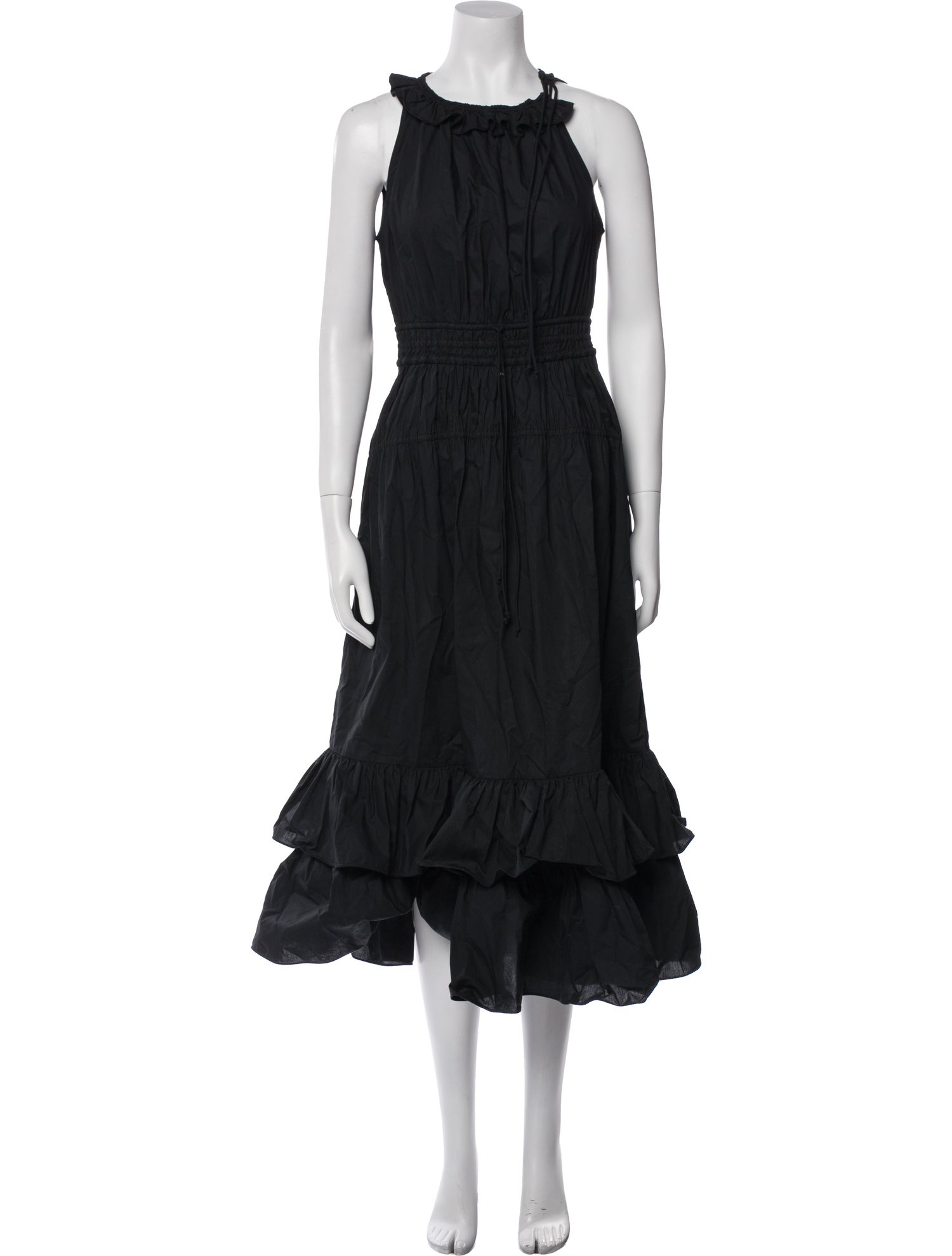 Ulla Johnson Scoop Neck Midi Length Dress