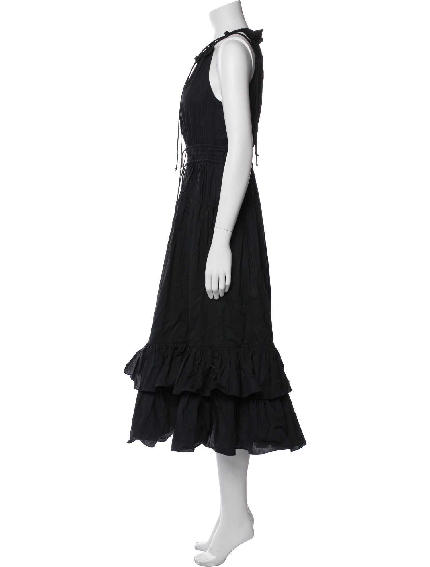 Ulla Johnson Scoop Neck Midi Length Dress