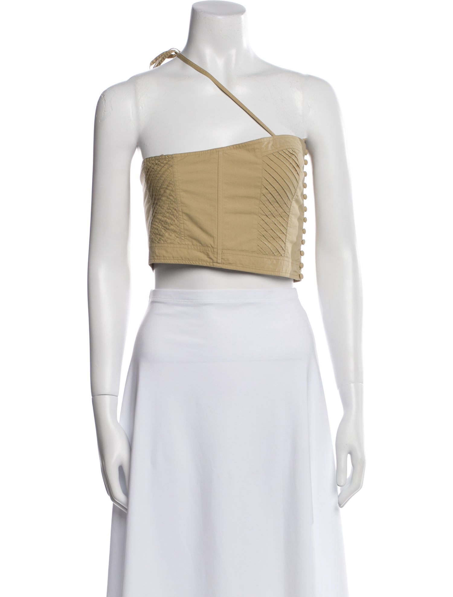 Ulla Johnson One-Shoulder Sleeveless Crop Top