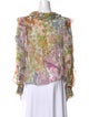Zimmermann Floral Print Mock Neck Blouse