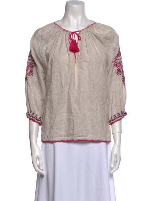 Ulla Johnson Printed Tie Neck Blouse