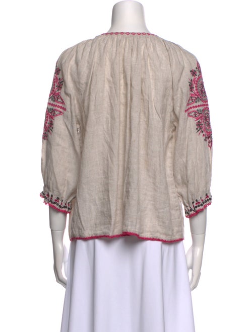 Ulla Johnson Printed Tie Neck Blouse