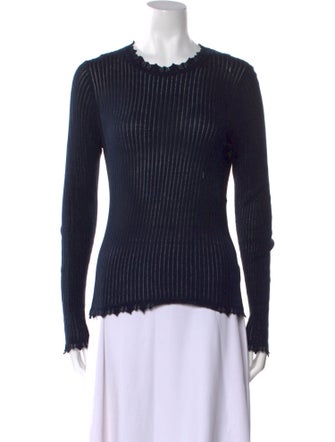 Ulla Johnson Crew Neck Long Sleeve Top