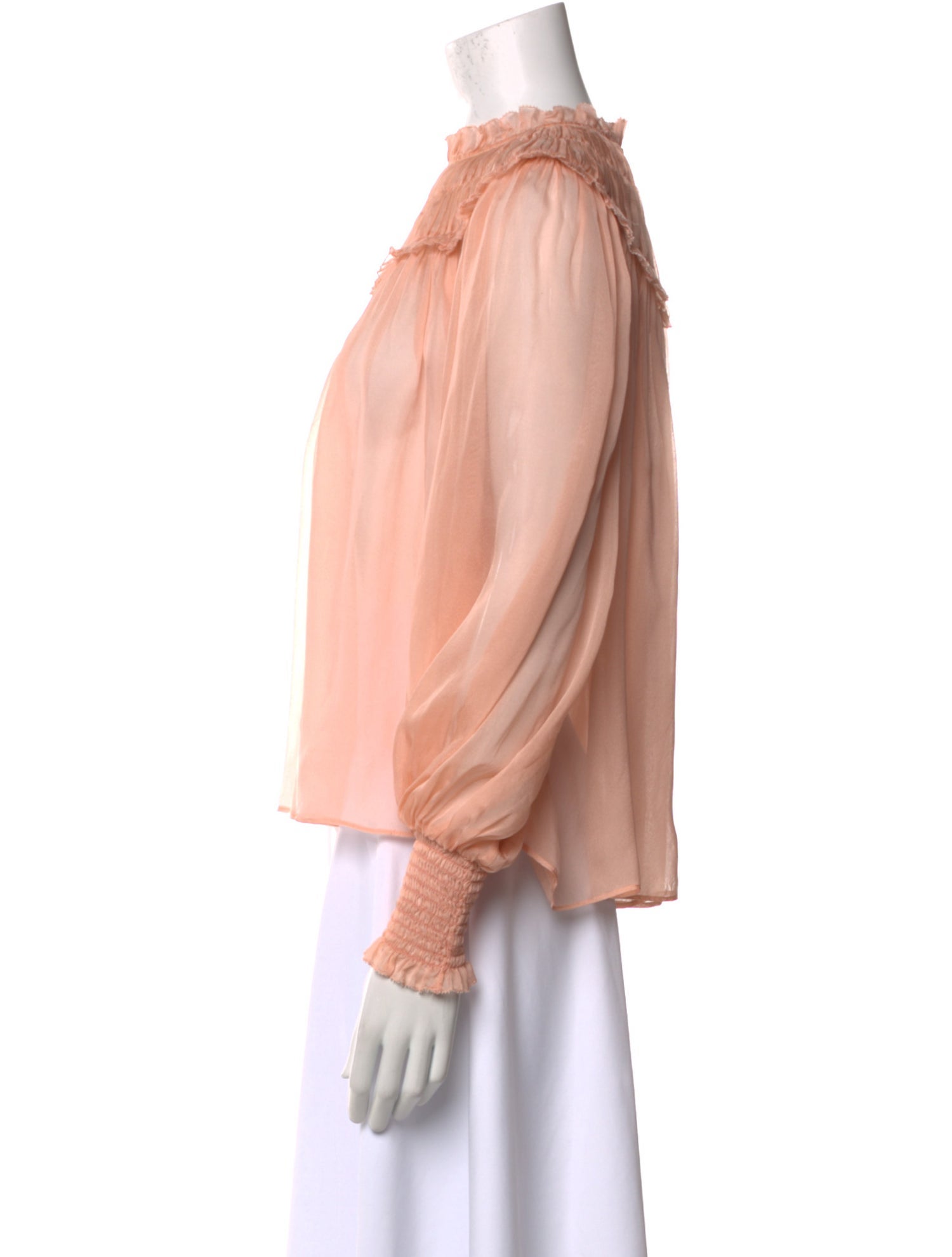 Ulla Johnson Silk Mock Neck Blouse