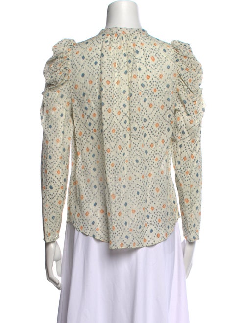 Ulla Johnson Floral Print Mock Neck Blouse