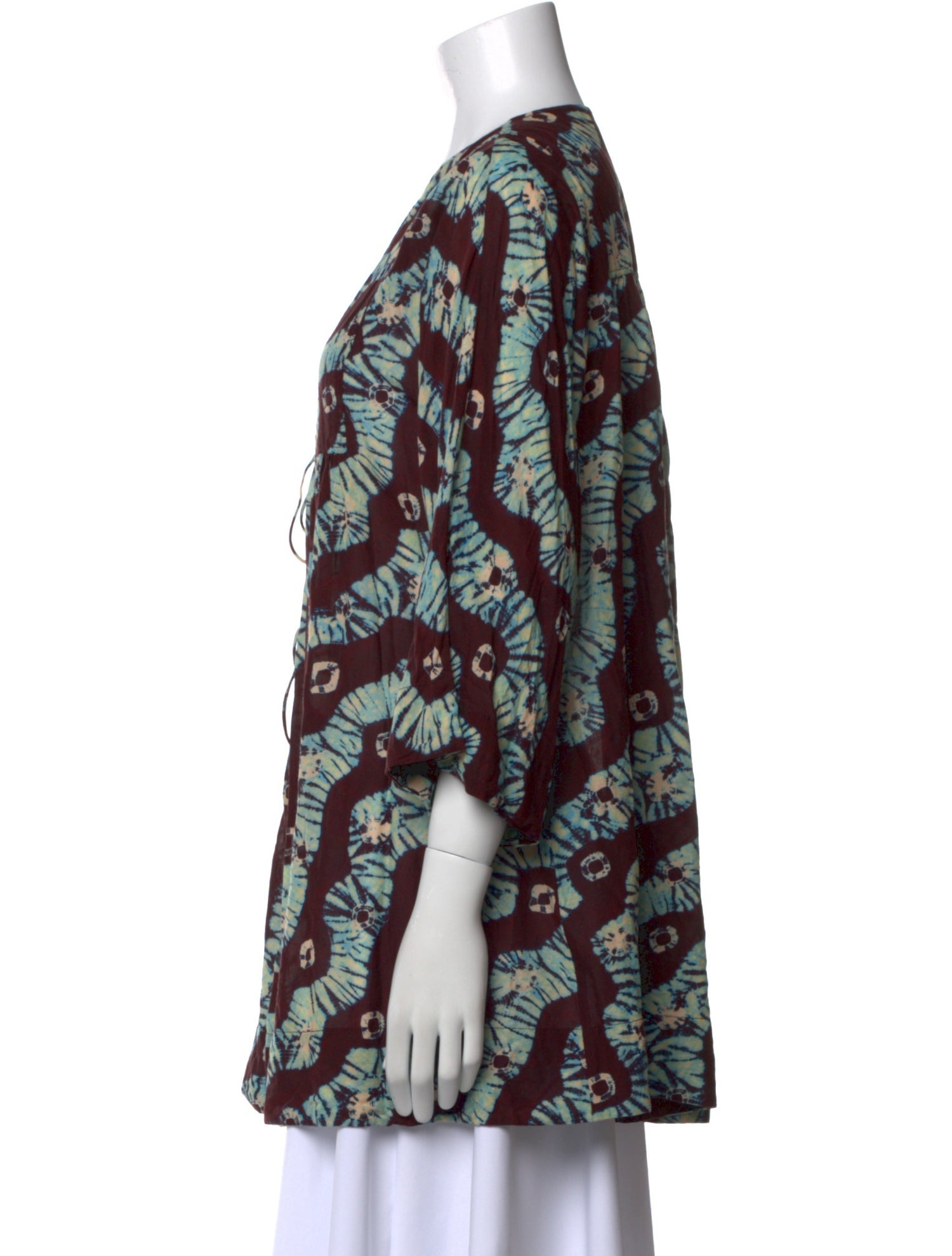 Ulla Johnson Printed Tie Neck Tunic