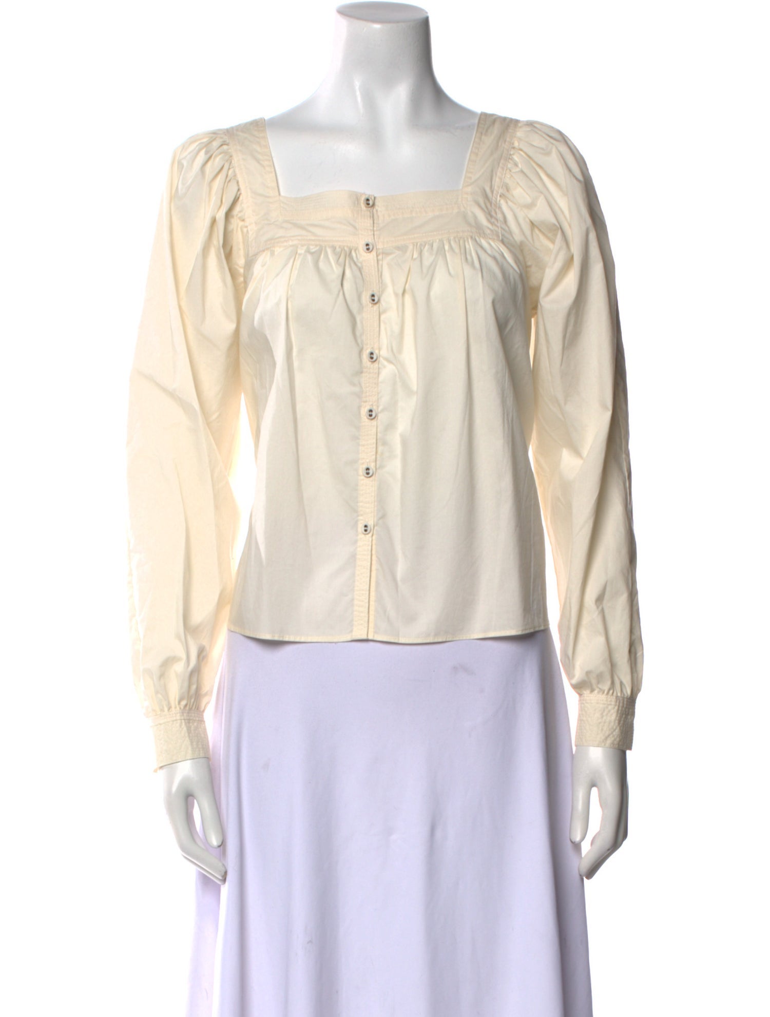 Ulla Johnson Square Neckline Long Sleeve Blouse