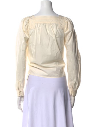 Ulla Johnson Square Neckline Long Sleeve Blouse