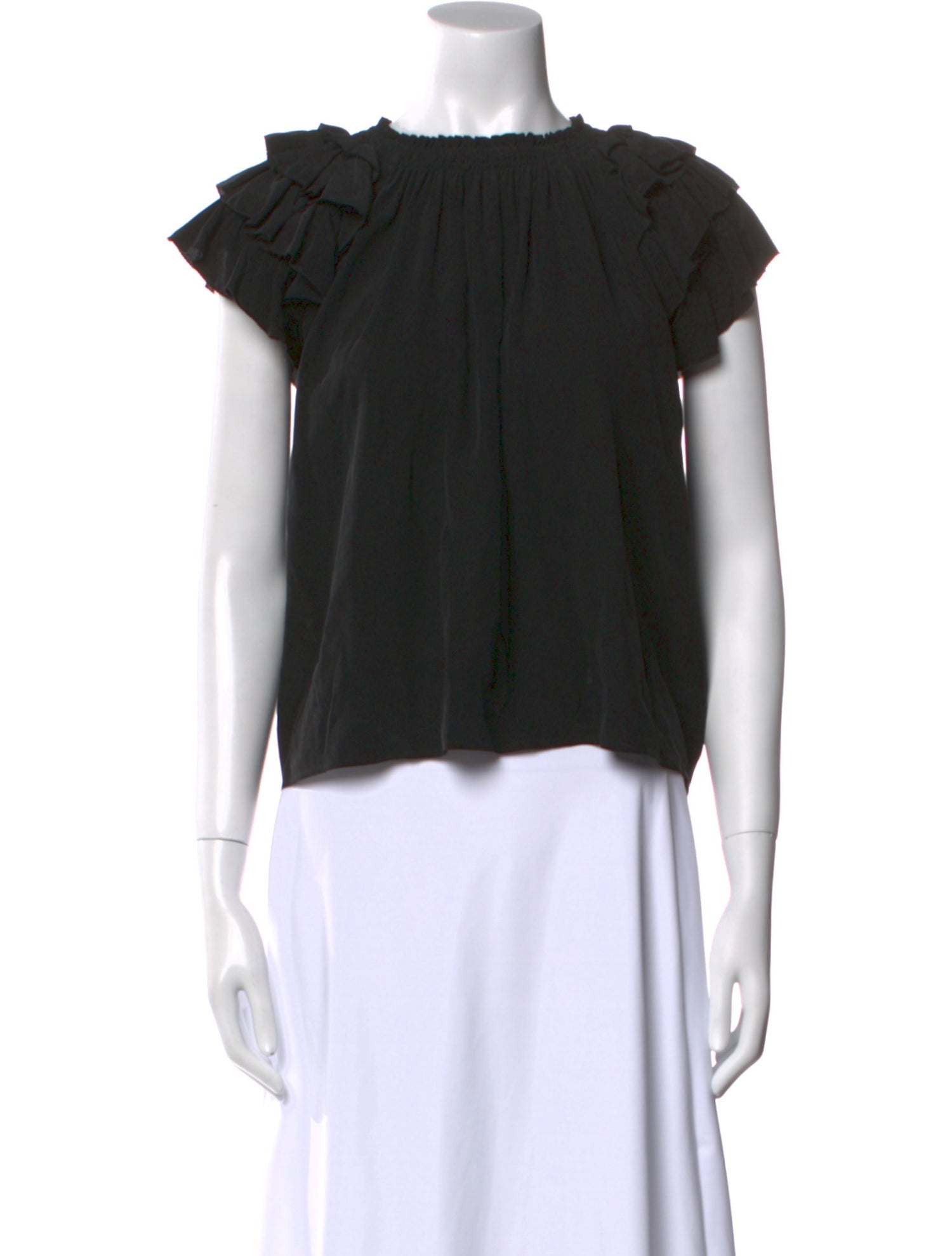 Ulla Johnson Silk Scoop Neck Top