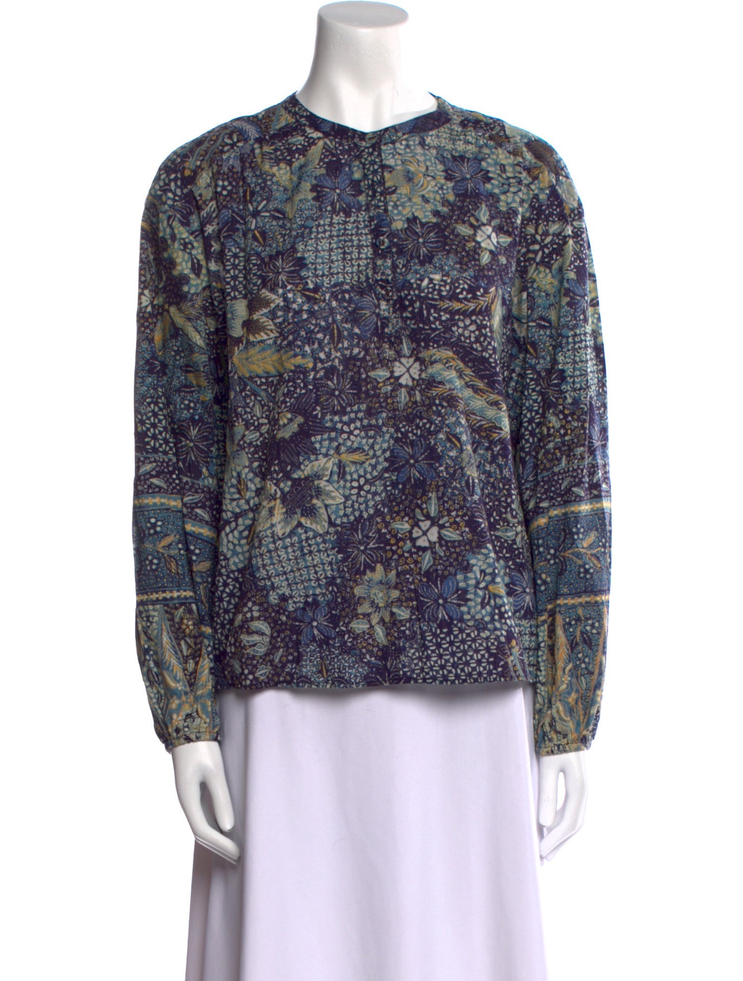 Ulla Johnson Printed Crew Neck Blouse