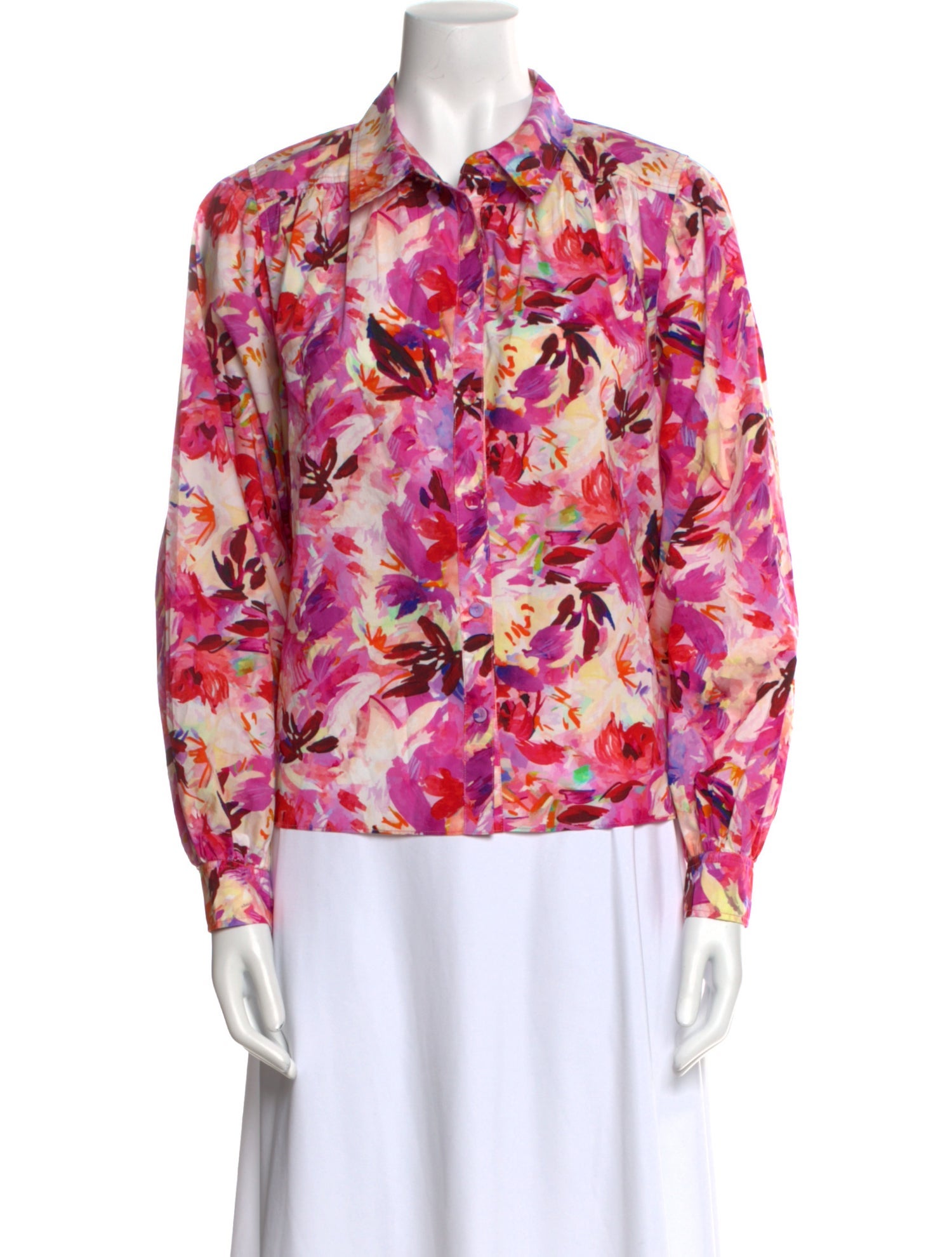 Ulla Johnson Floral Print Long Sleeve Button-Up Top