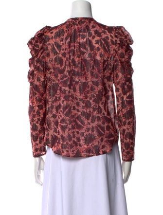 Ulla Johnson Silk Floral Print Blouse