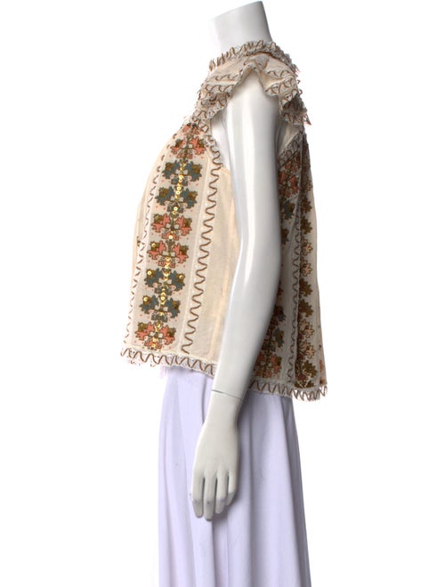 Ulla Johnson Silk Lace Pattern Blouse