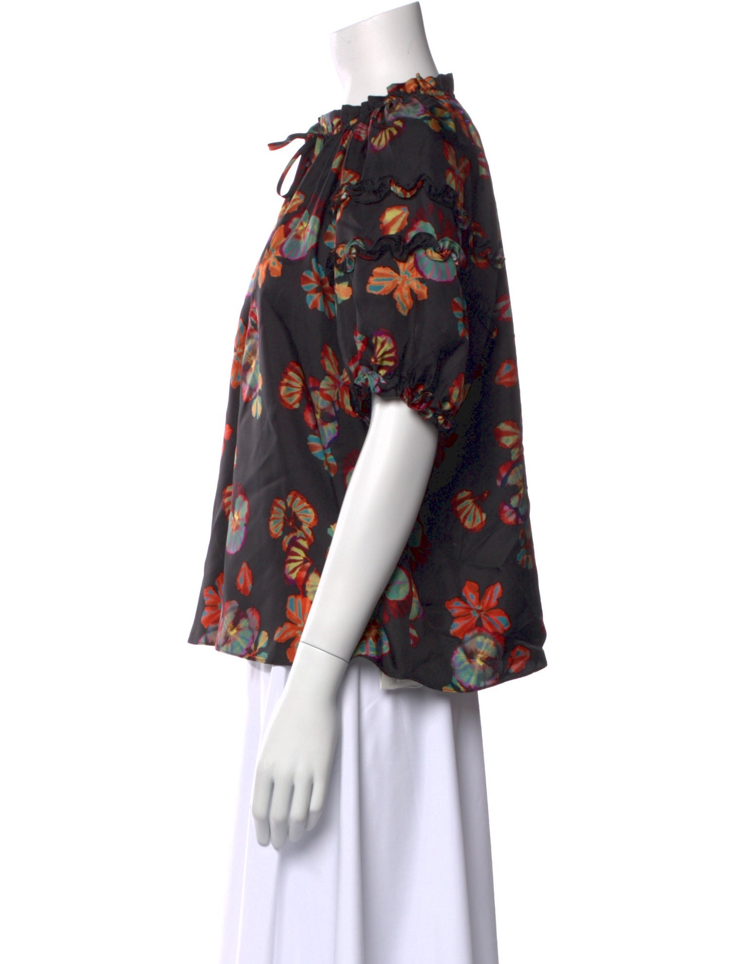 Ulla Johnson Silk Floral Print Blouse