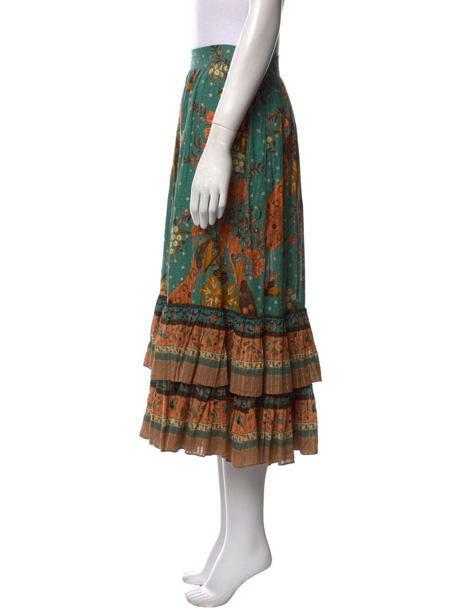 Ulla Johnson Printed Midi Length Skirt