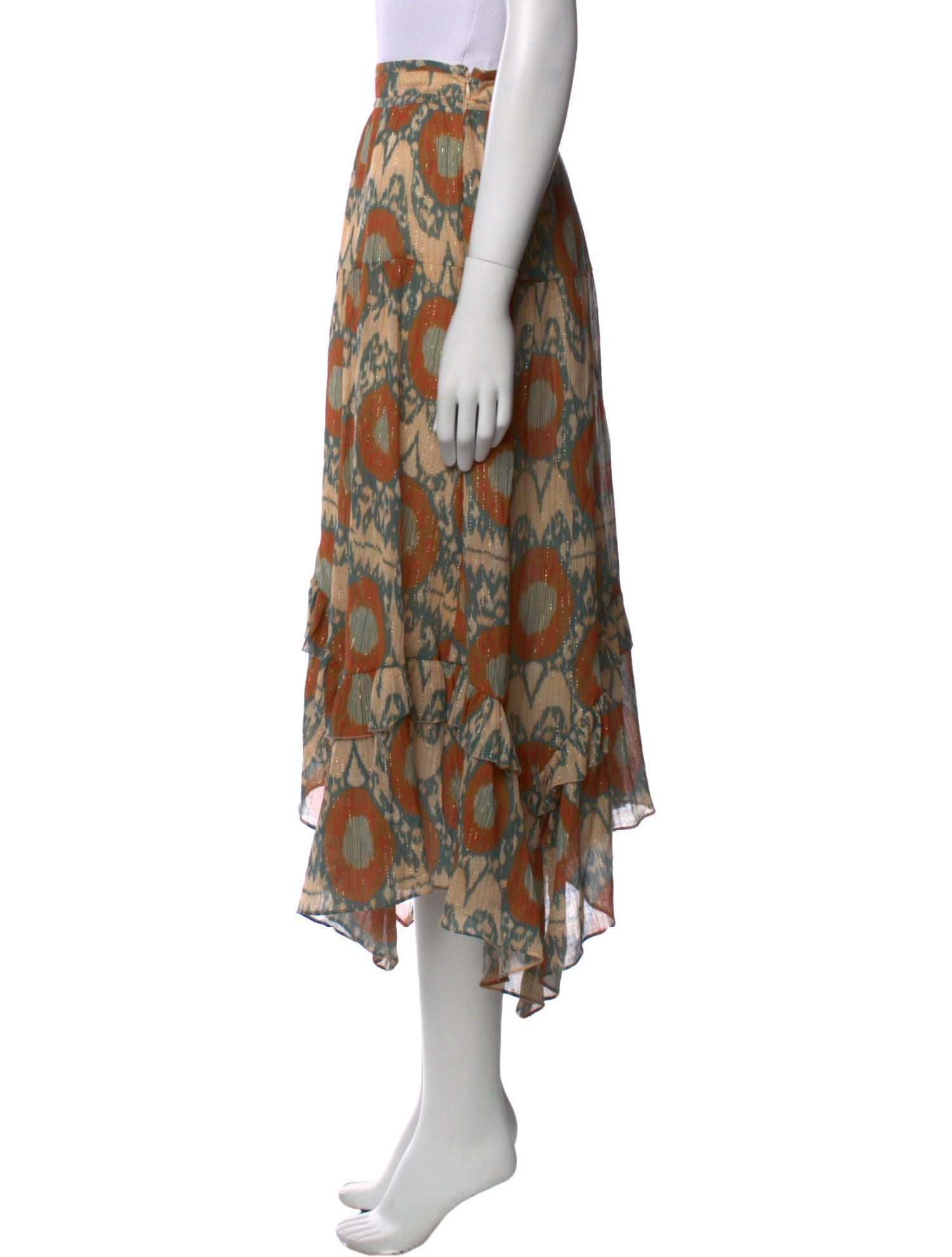 Ulla Johnson Printed Midi Length Skirt