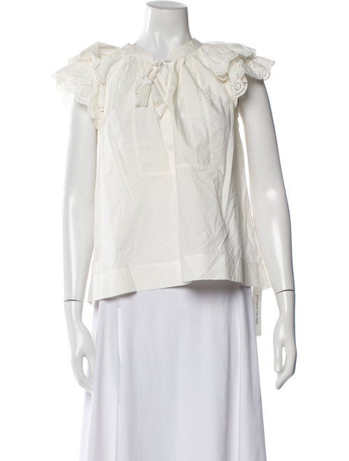 Ulla Johnson Off-The-Shoulder Short Sleeve Blouse