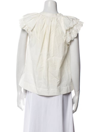 Ulla Johnson Off-The-Shoulder Short Sleeve Blouse