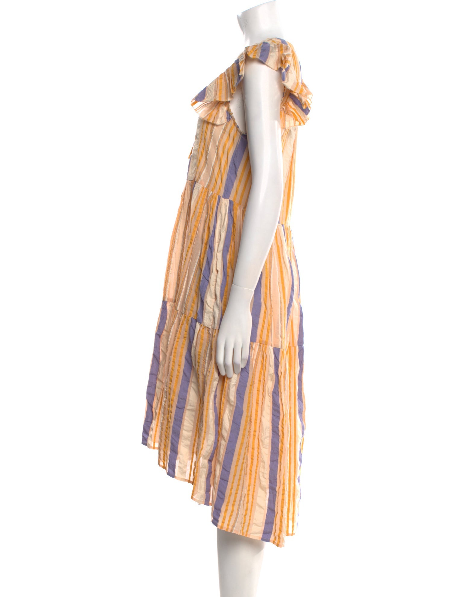 Ulla Johnson Striped Midi Length Dress