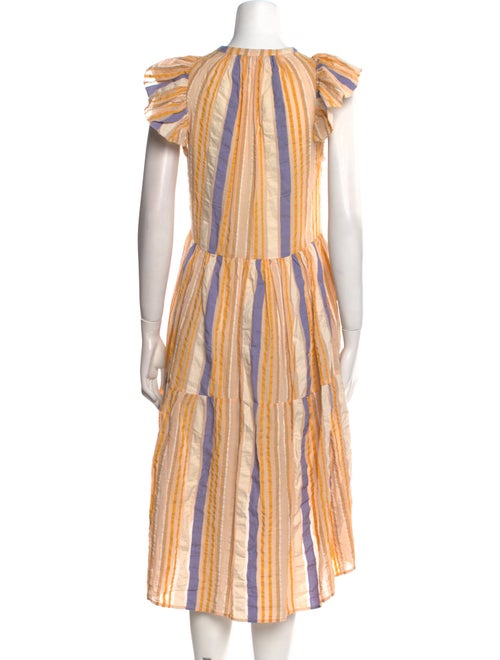 Ulla Johnson Striped Midi Length Dress