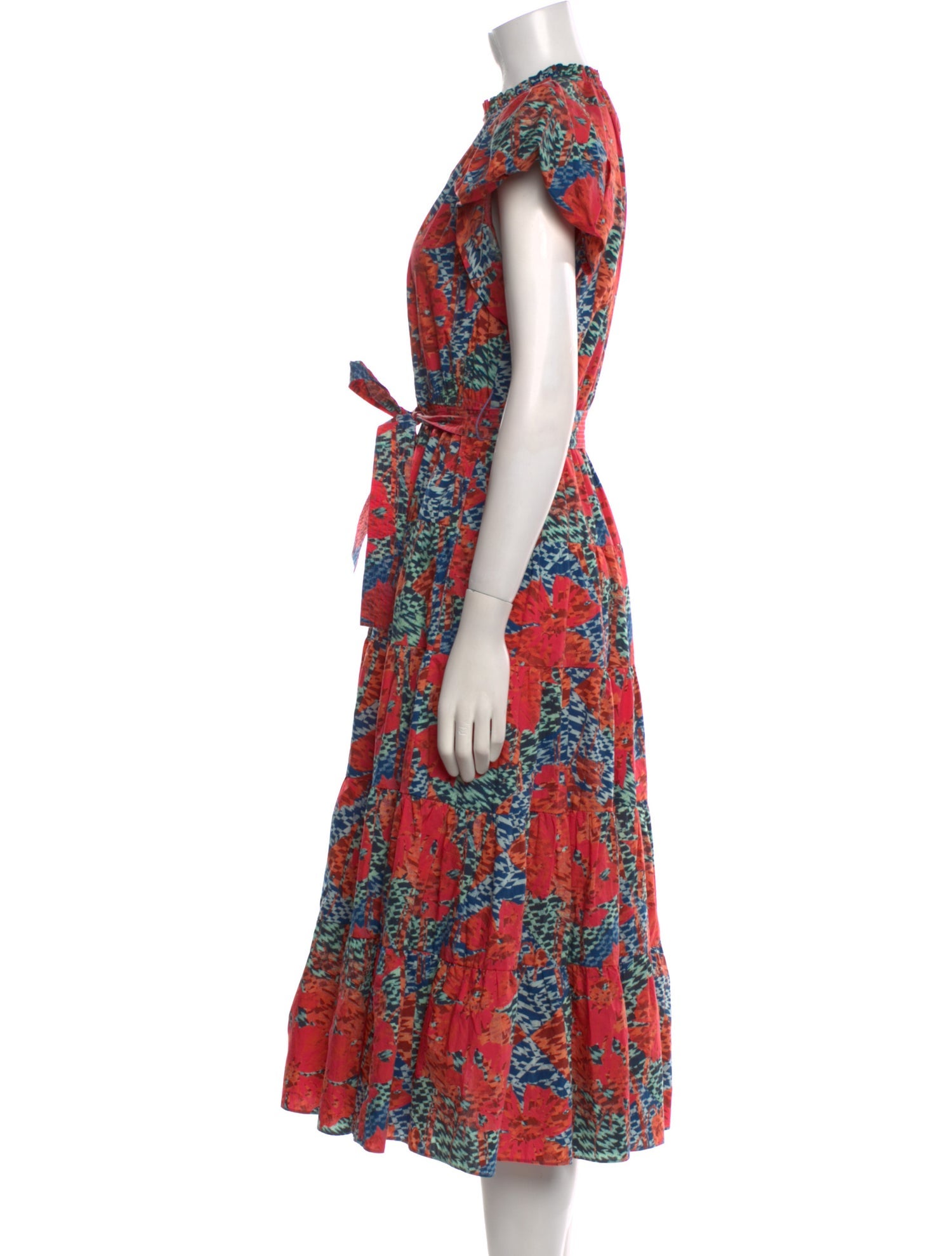 Ulla Johnson Floral Print Midi Length Dress