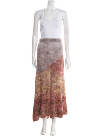 Ulla Johnson Kid Mohair Colorblock Pattern Skirt Suit