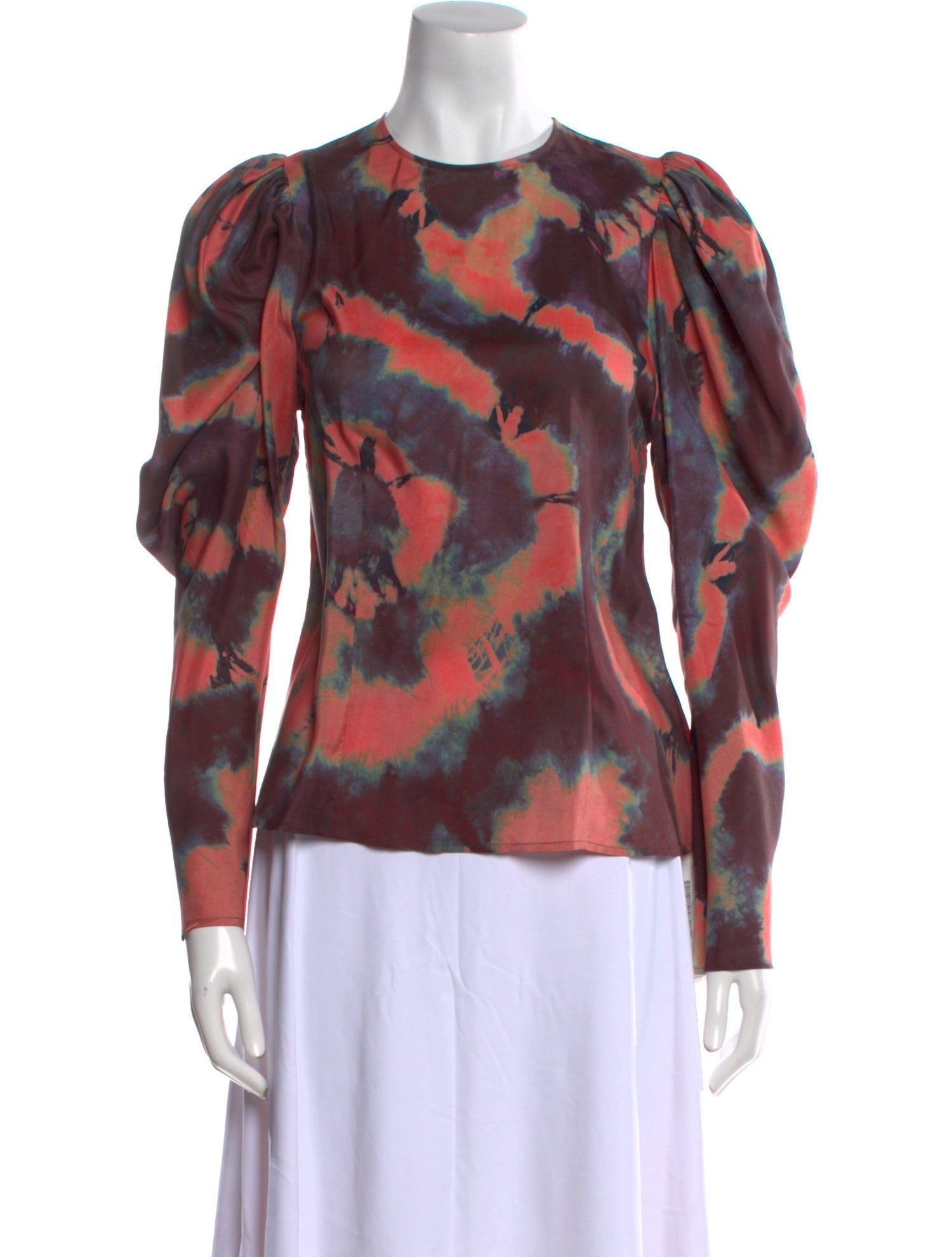 Ulla Johnson Silk Tie-Dye Print Sweatshirt