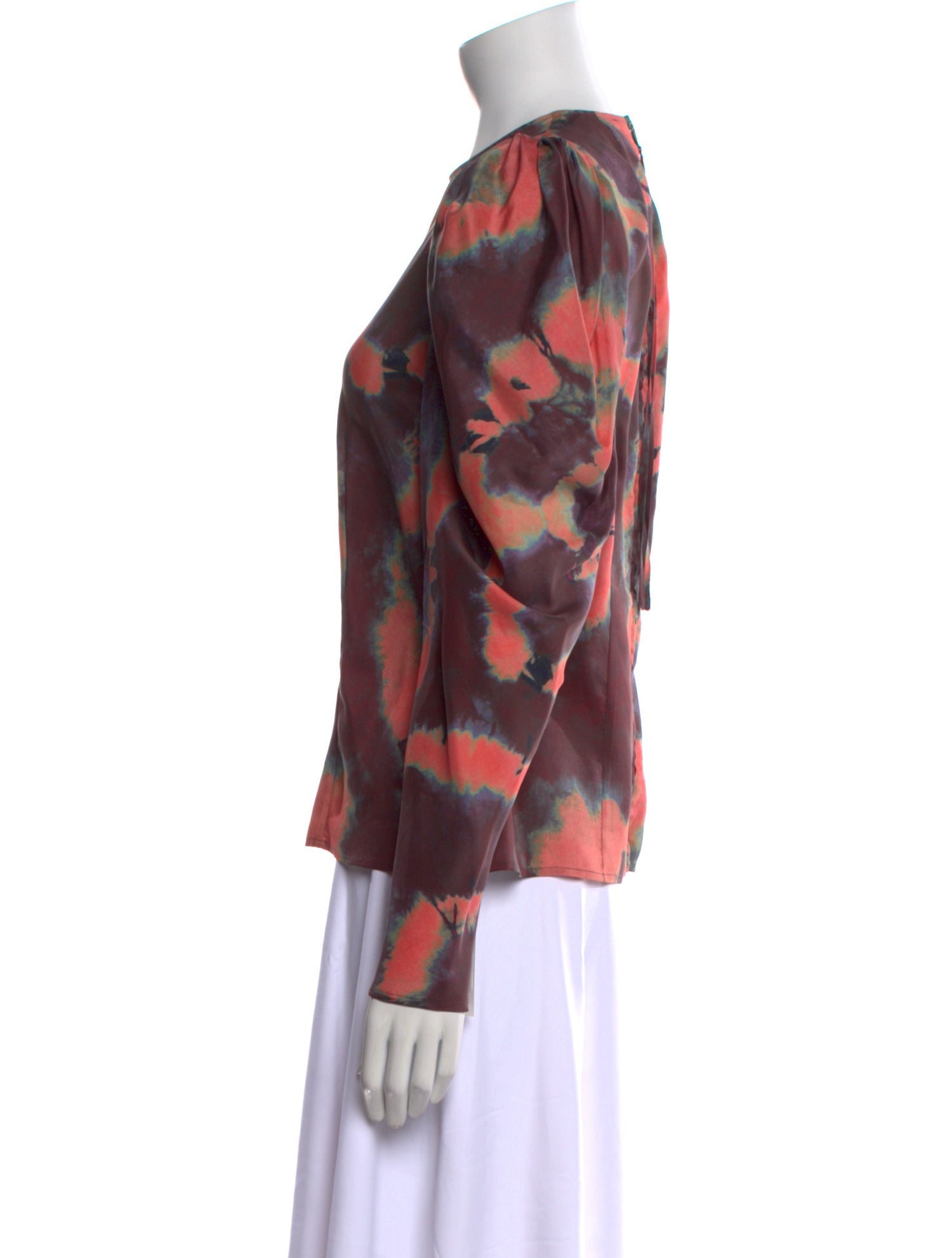 Ulla Johnson Silk Tie-Dye Print Sweatshirt